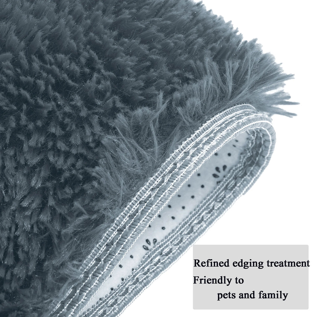 Black/Gray/Blue/Red Shaggy Area Rugs I864899