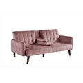Prussian Blue Velvet Round Arm Sofa G5758