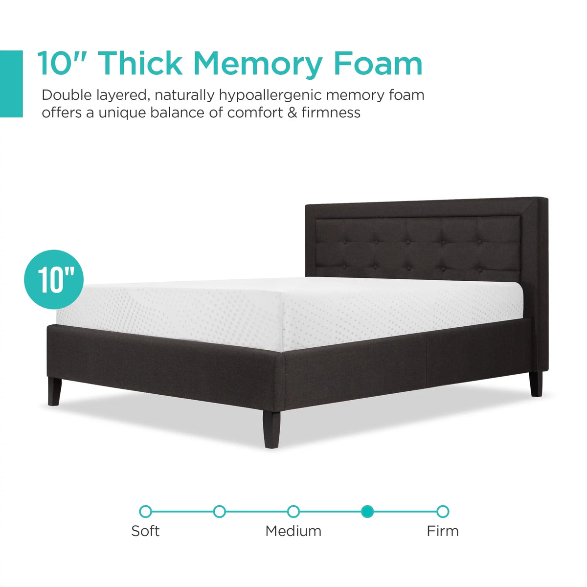 Queen Size Dual Layered Memory Foam Mattress H861