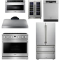 36 Gas Range, Range Hood, Refrigerator, Dishwasher, Microwave and Wine Cooler L597339