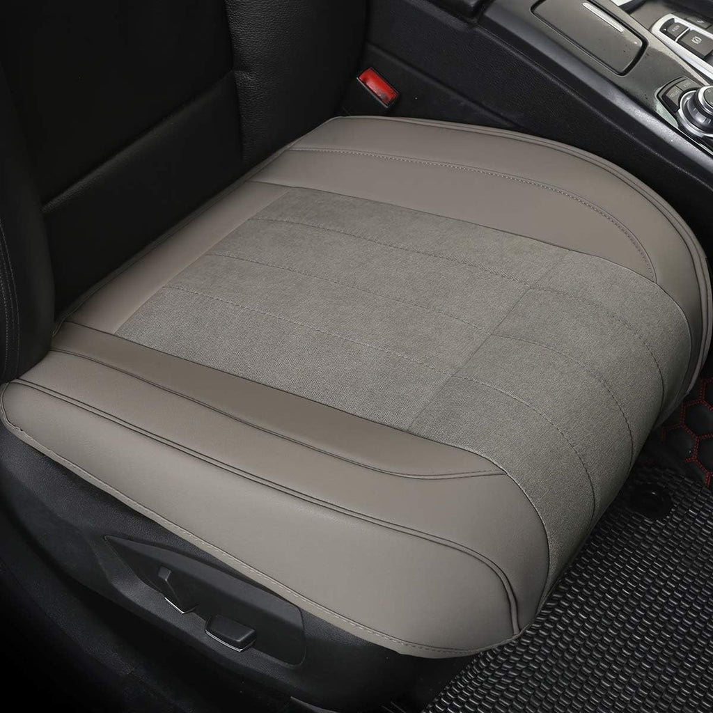 Beige-Tan PU Leather Car Seat Cover Bottom, 1pcs M934