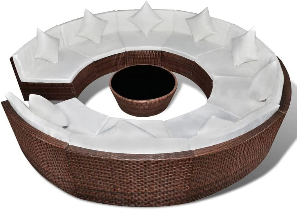 3 Piece Patio Lounge Set with Cushion Solid Acacia Wood A304356