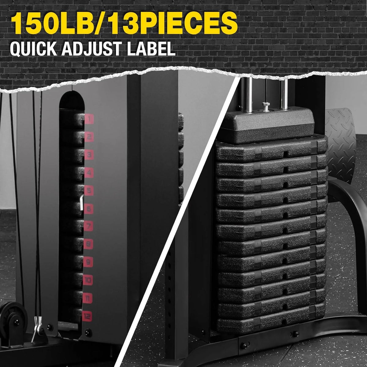 Home Gym Station with 150LBS Weight Stack C856