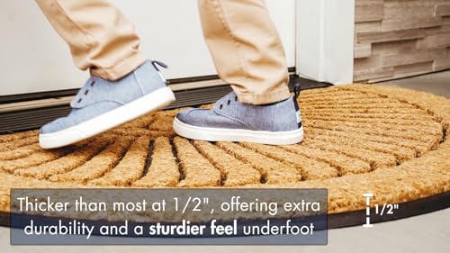 Natural Coco Coir Half Circle Door Mat 24" x 39" P881704