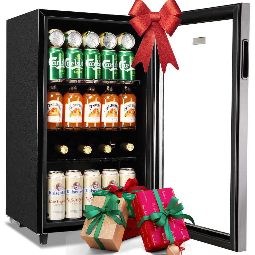 Glass Door 125 Can Beverage Refrigerator Q712