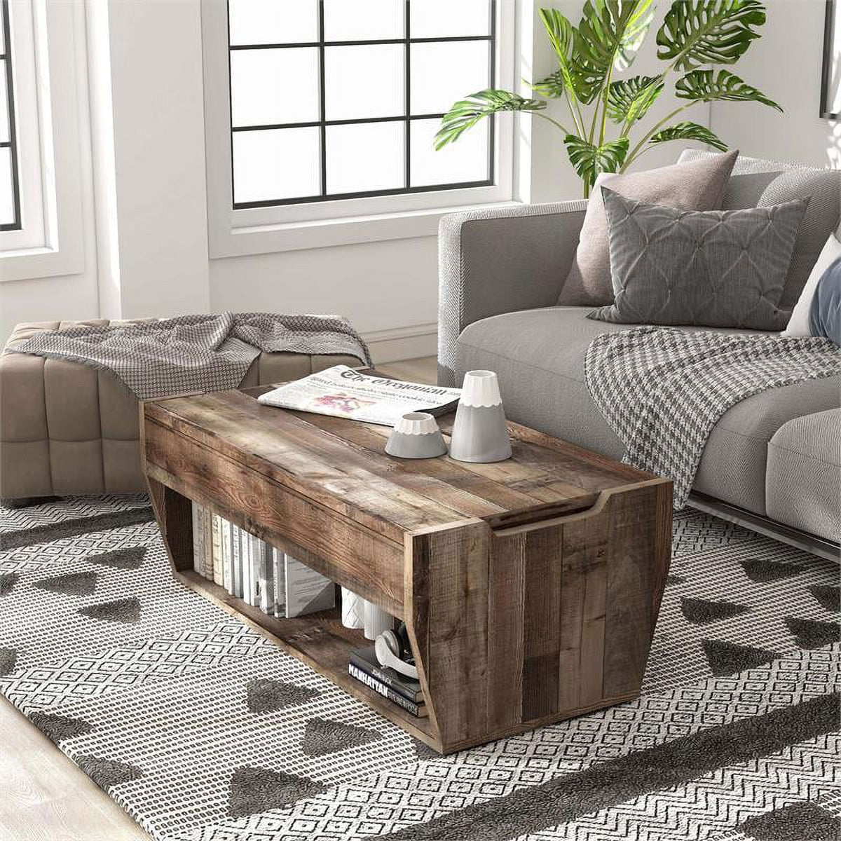 Wood Lift-Top Coffee Table Z10358