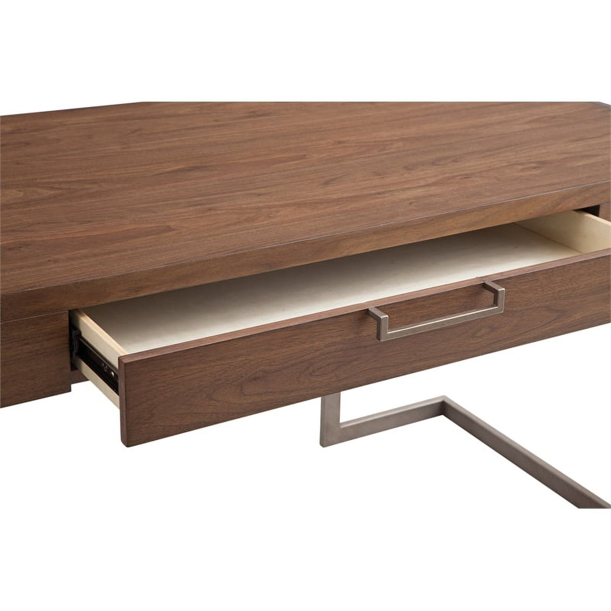Brown Wood and Metal Desk U855230