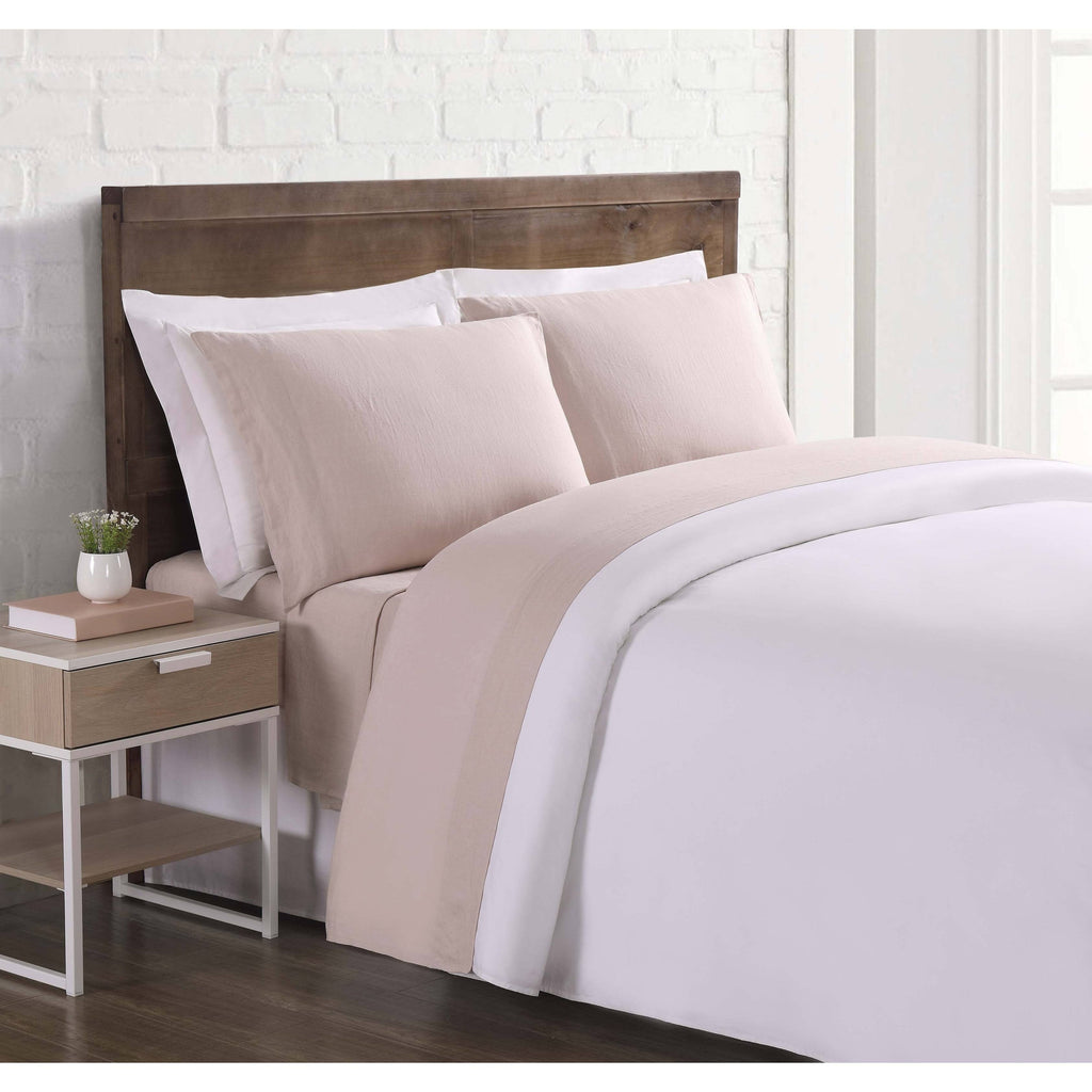 Blush Flax Linen California King Sheet Set G64865