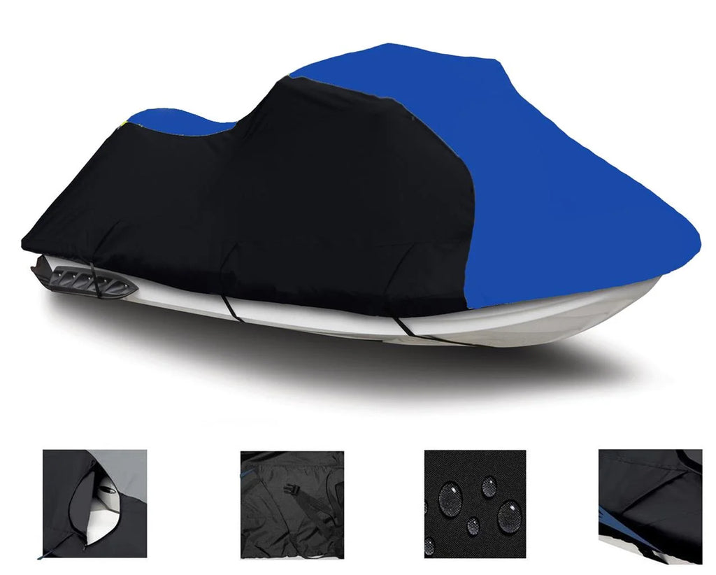 BLACK / BLUE HEAVY-DUTY 600D JET SKI Cover L2296