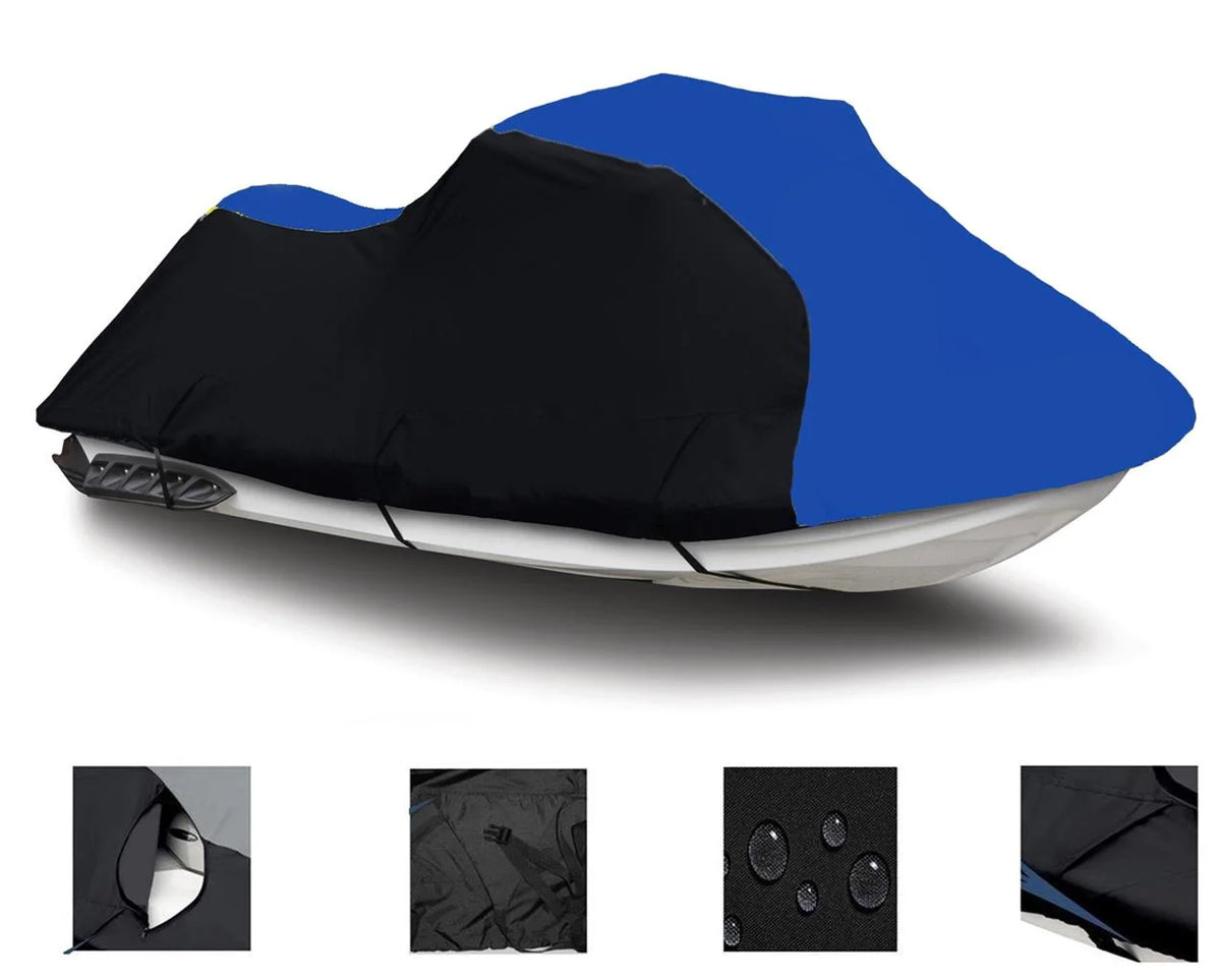 BLACK / BLUE HEAVY-DUTY 600D JET SKI Cover L2296