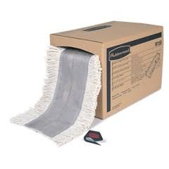 Cotton White Dust Mops, Cut-End, 5 x 40 ft, 1 Box U755108