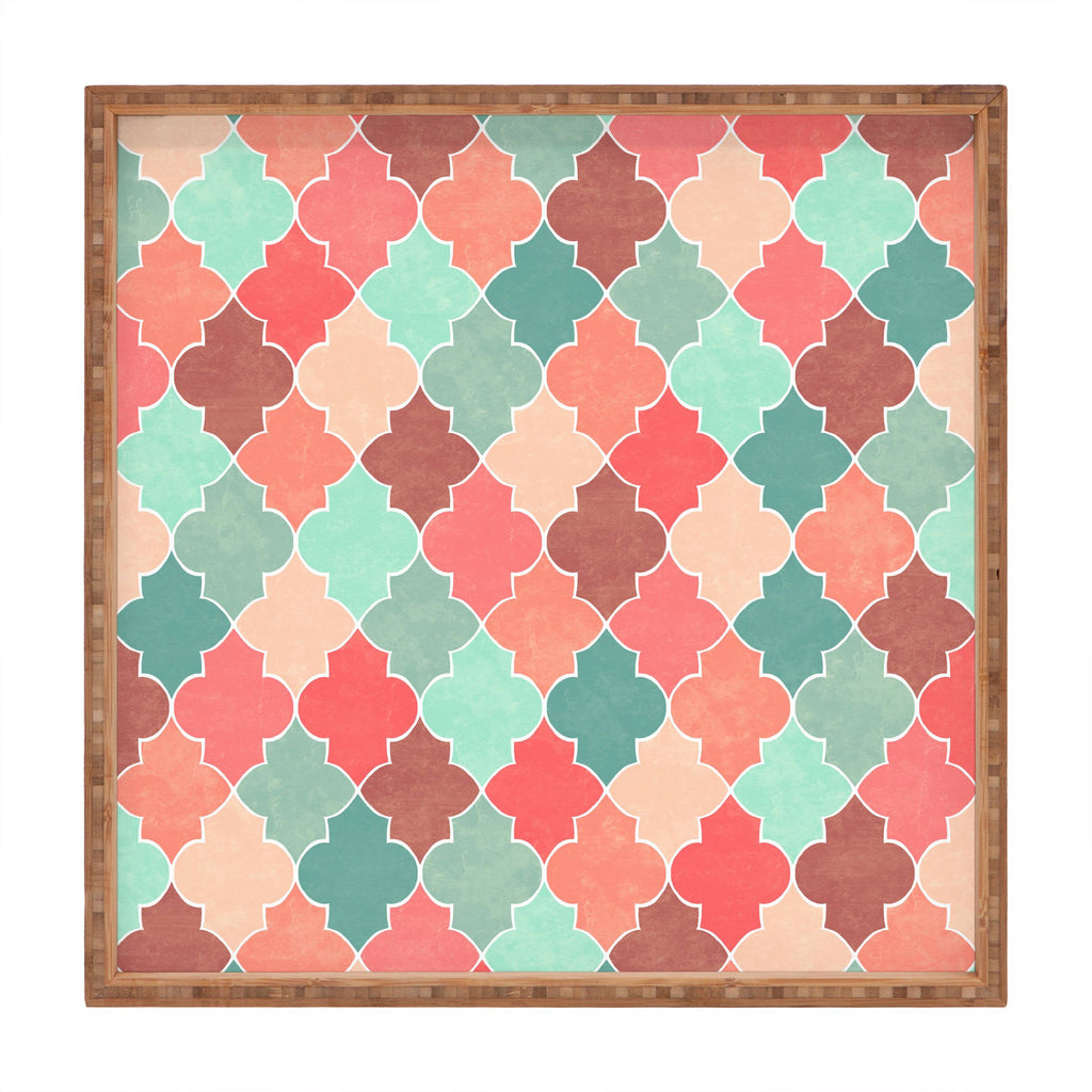 Morocco Pastel Square Tray, 12 x 12 W4047