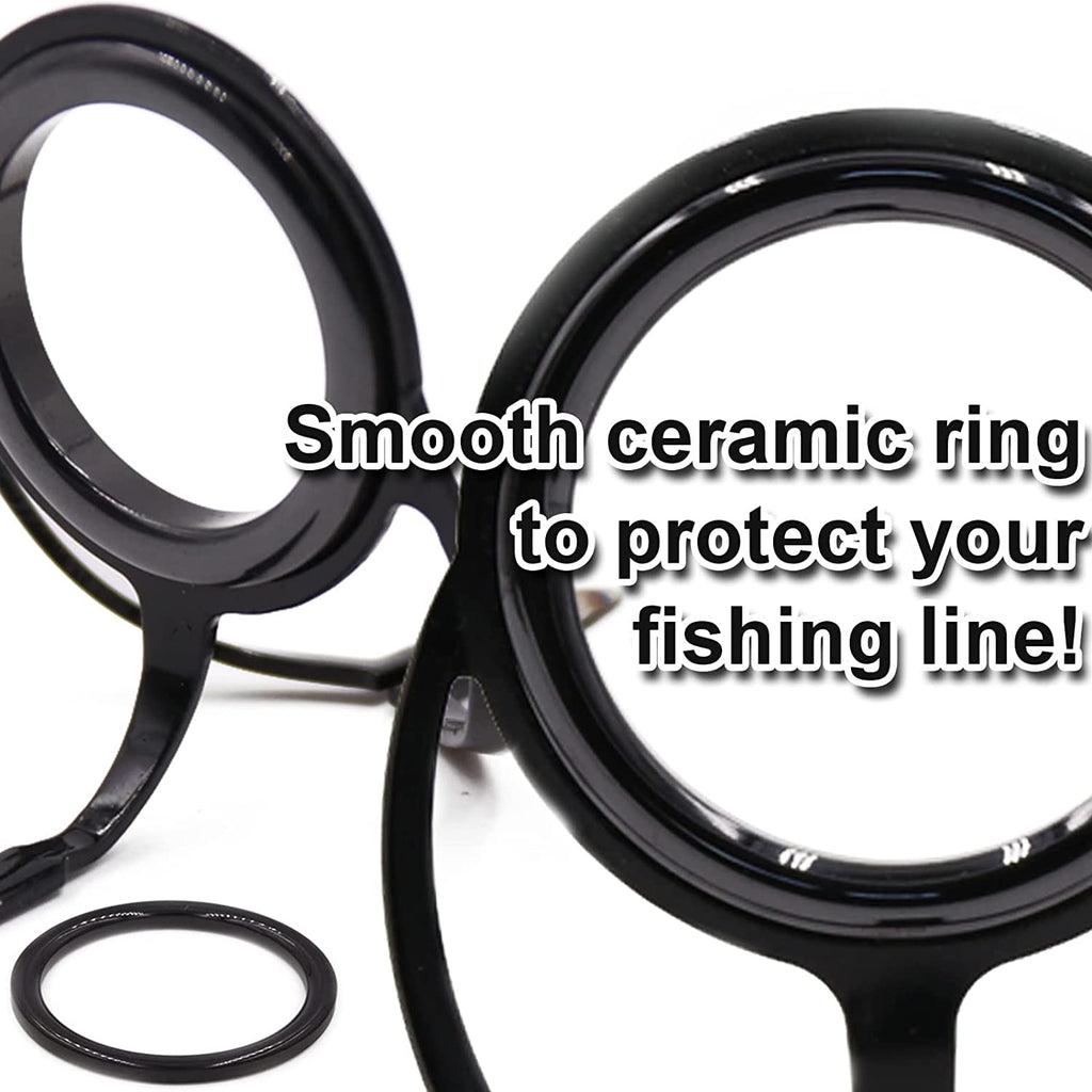 Fishing Rod Tip Guide Repair Kit Stainless Steel Ceramic Ring Mixed Size P81322
