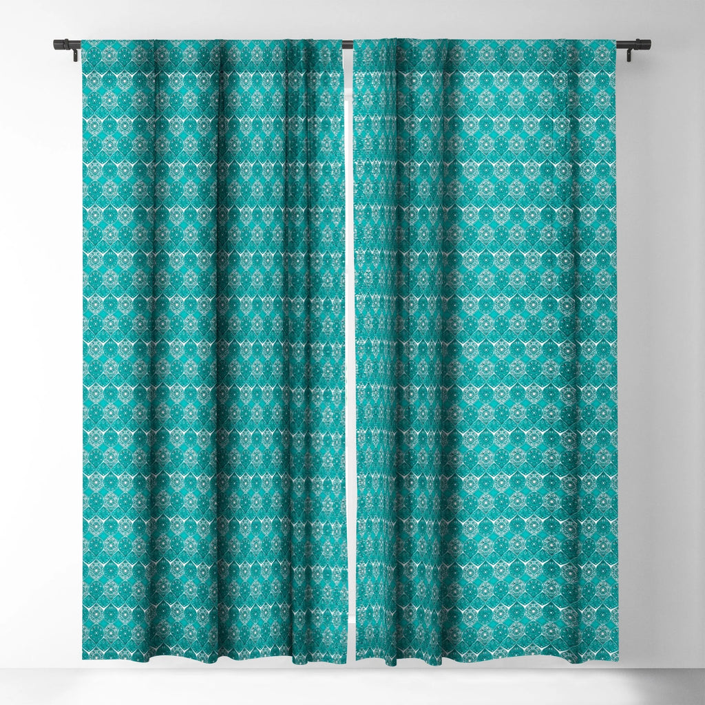 Turquoise Blackout Curtain Single Panel 50" x 96" K516
