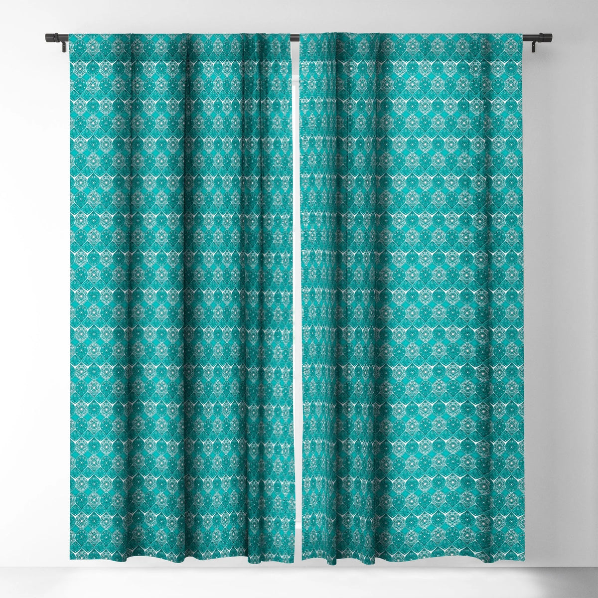 Turquoise Blackout Curtain Single Panel 50" x 96" K516