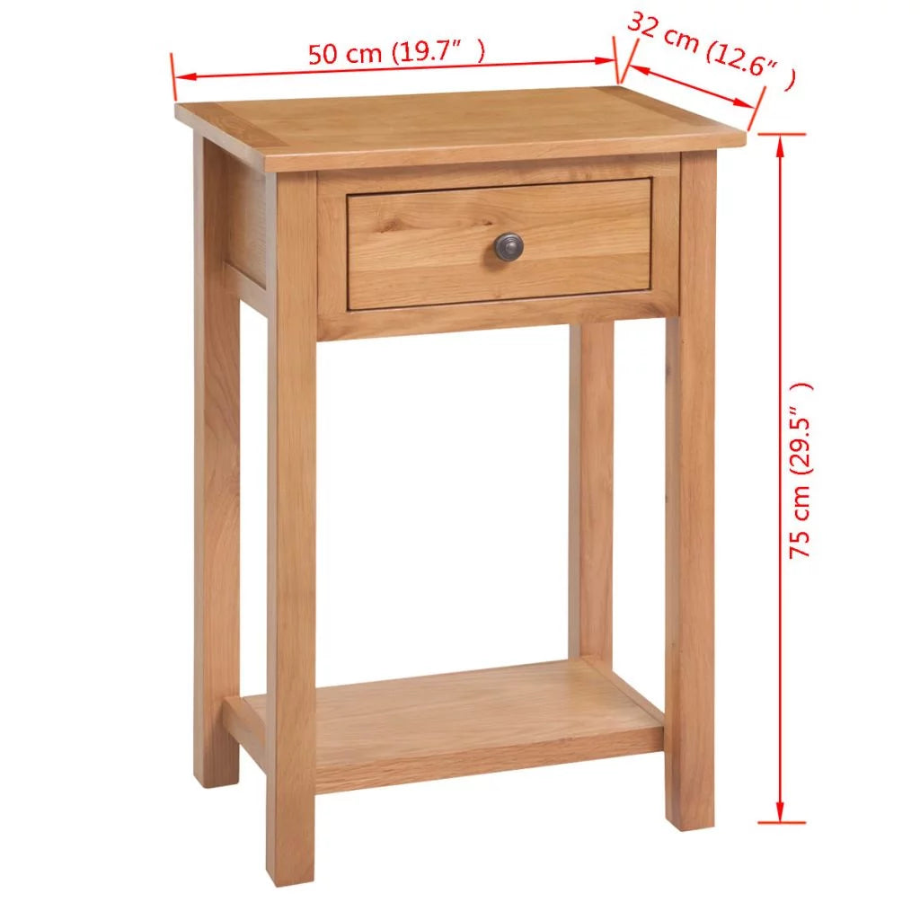 Solid Oak Wood Console Table F6057