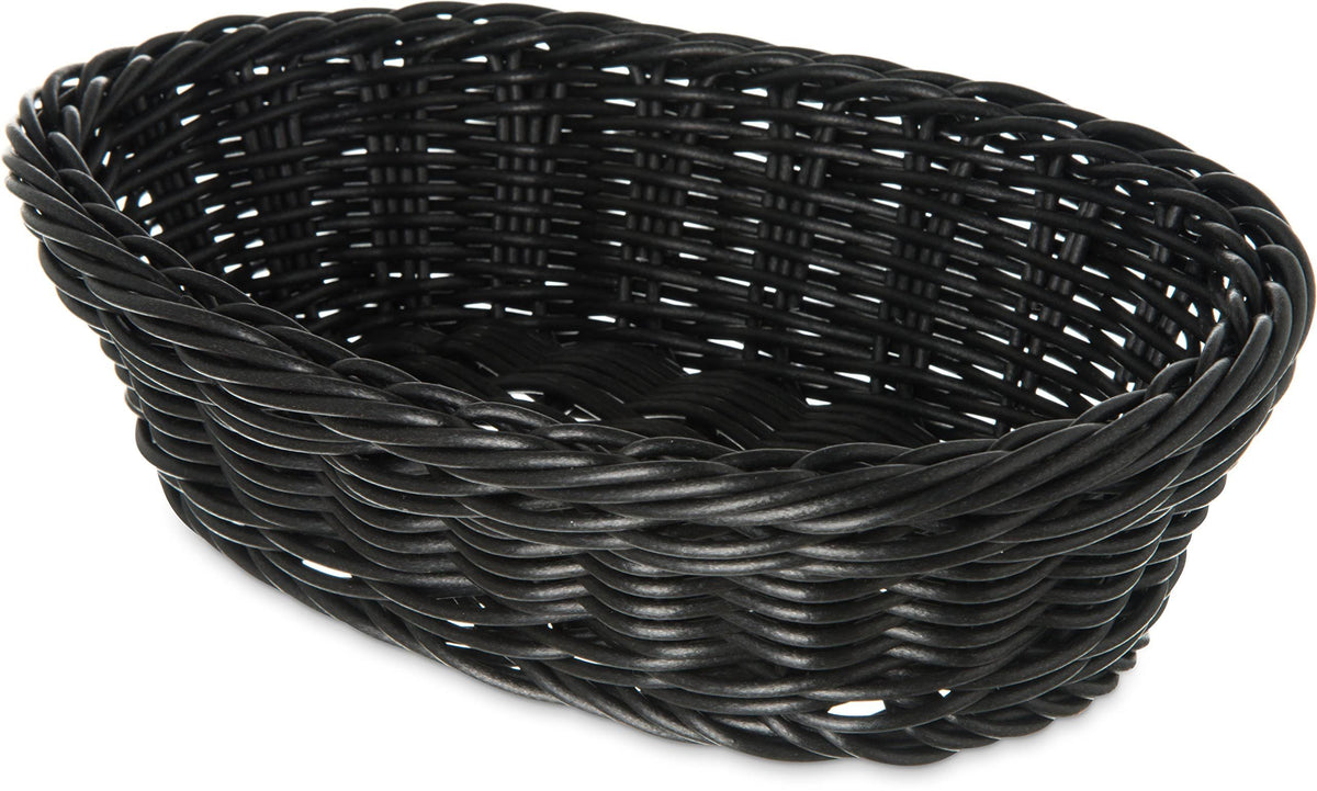 Black Woven Oval Basket - 6/Case C628
