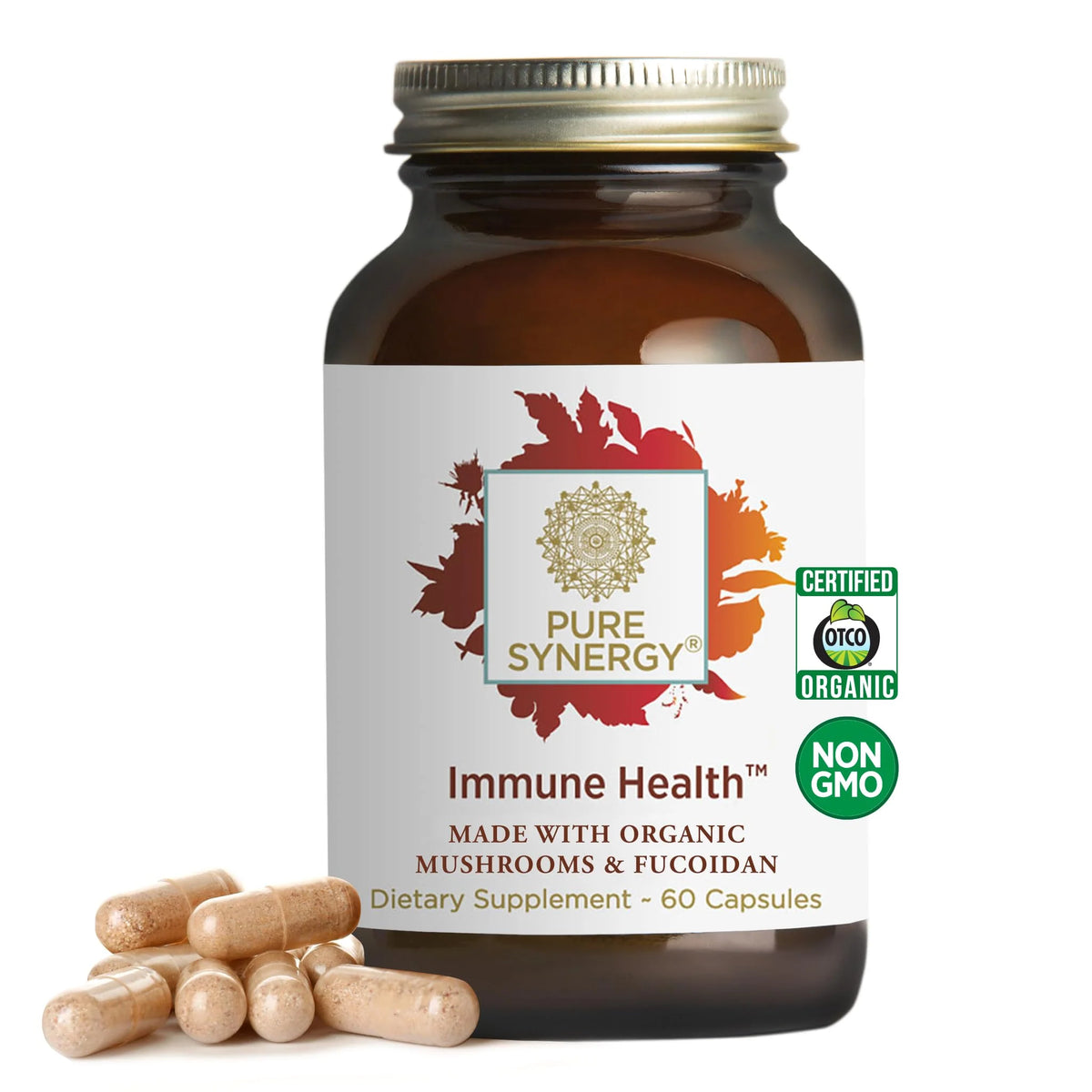 60 Capsules Immune Support Mushroom Supplement Y18546