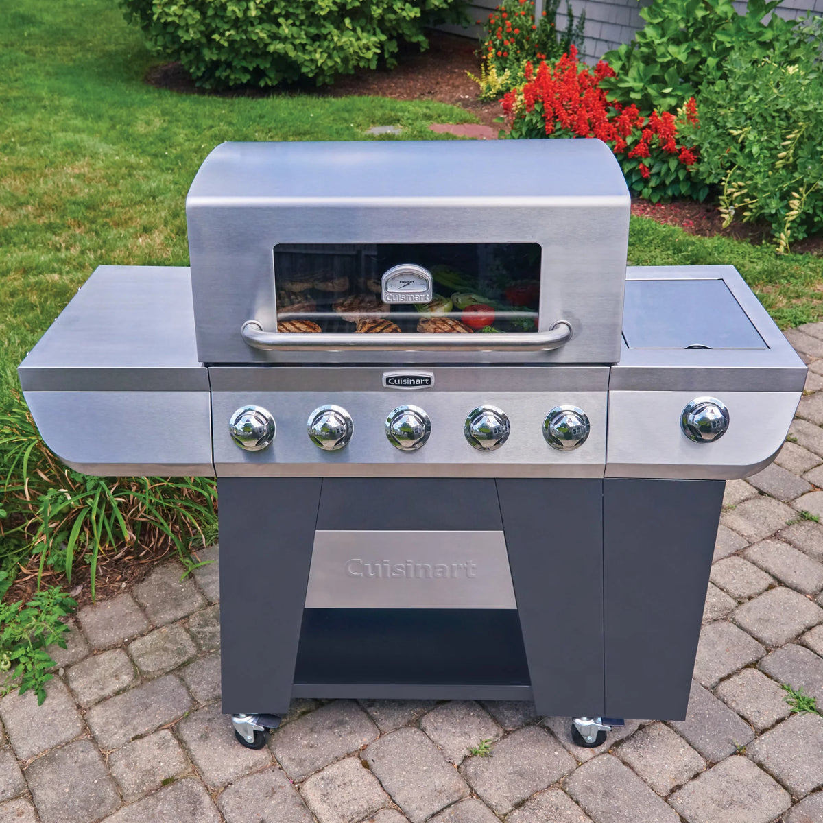 Five-Burner Propane Gas Grill with Side Burner K32815