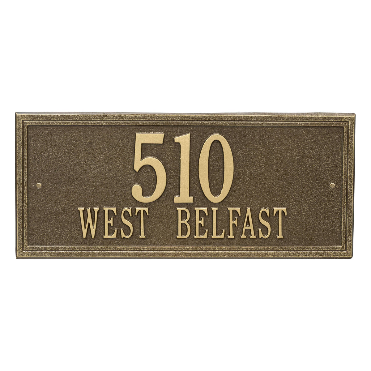 Antique Brass Address Plaque K358664
