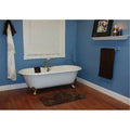 Cast Iron Double Ended Clawfoot Tub with Oil Rubbed Bronze Feet J352522