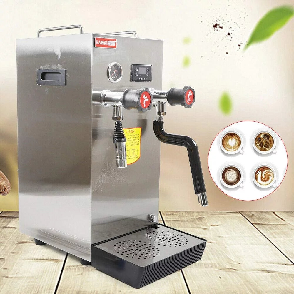 Commercial Milk Frother Electric Water Boiling Steam Machine LCD Display M366