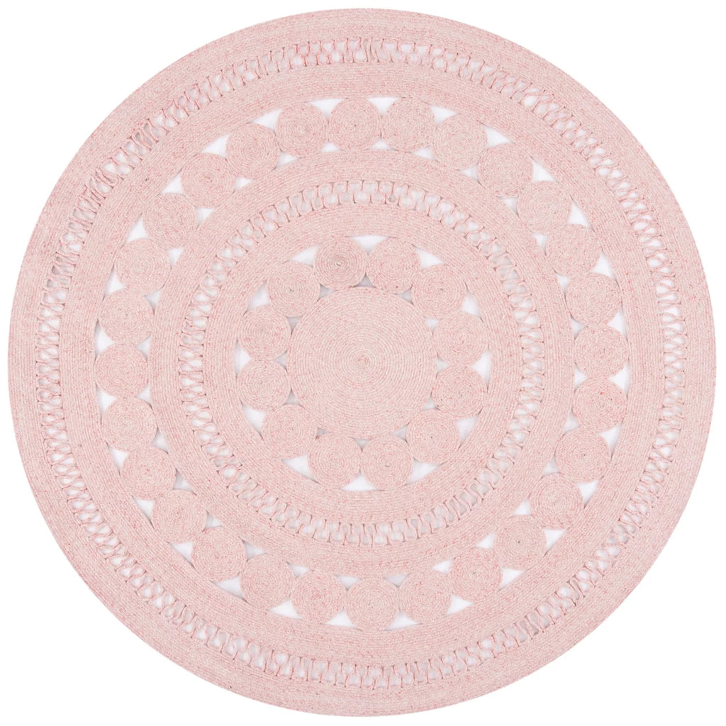 Handwoven Pink Rug E761