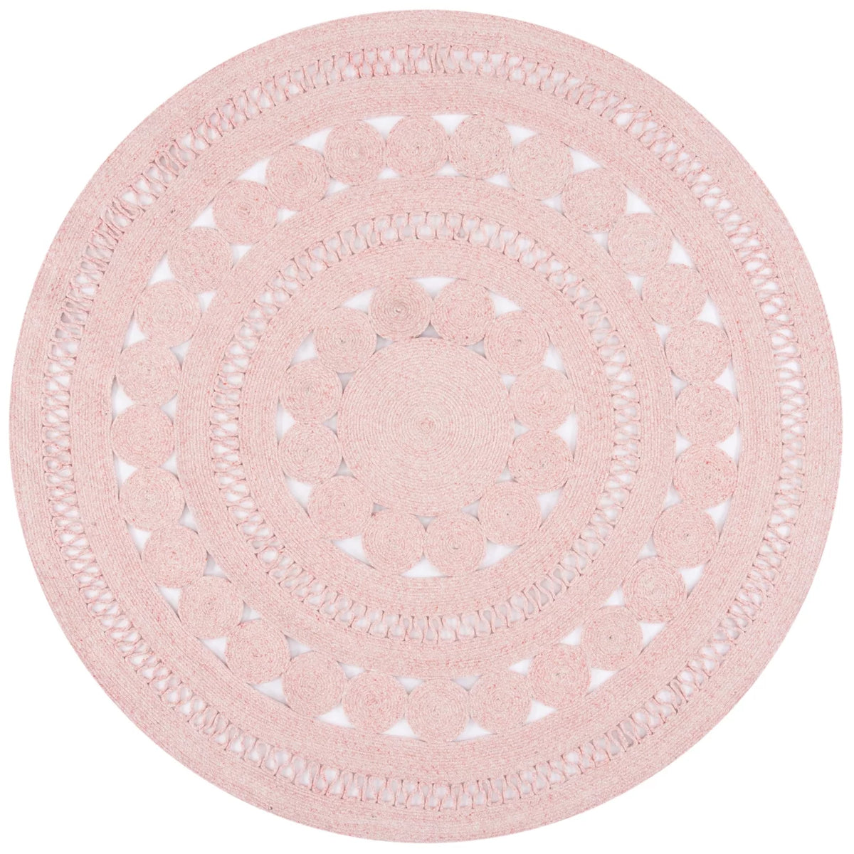 Handwoven Pink Rug E761