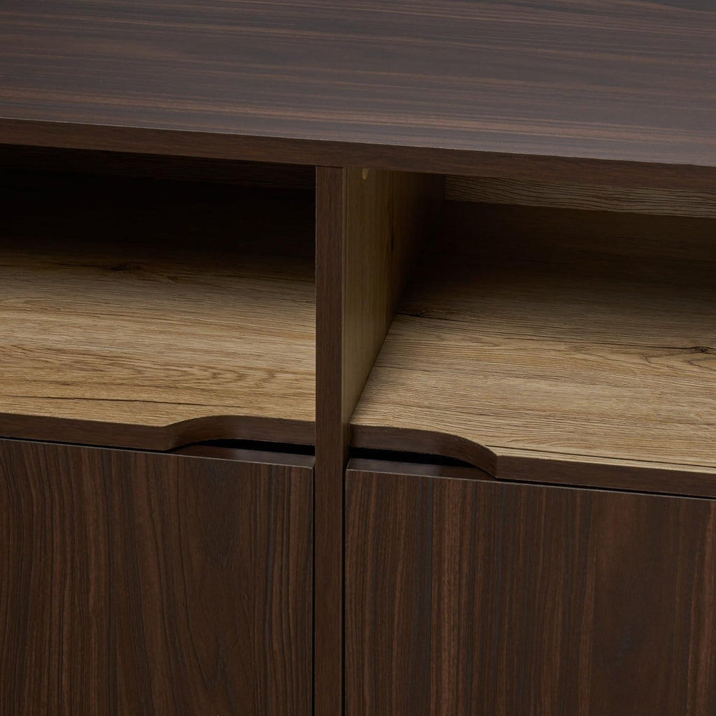 2-Shelf Faux Wood Cabinet, Walnut / Brown M534