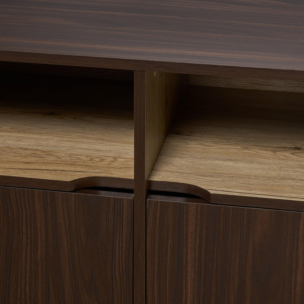 2-Shelf Faux Wood Cabinet, Walnut / Brown M534