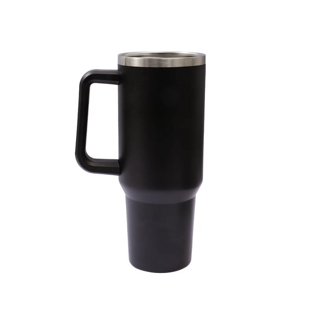 40 oz Insulated Reusable Stainless Steel Tumbler with Handle and Straw Lid N65637