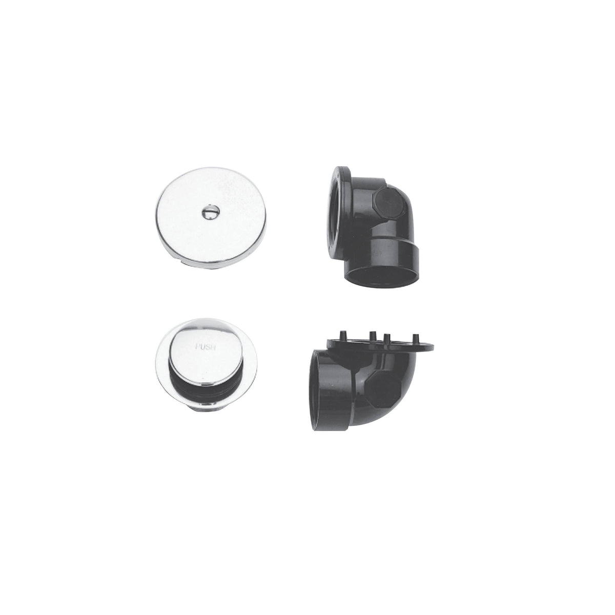 Flat Black Tub Drain Kit E129049