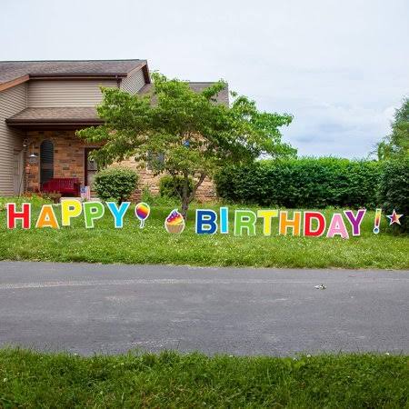 Happy Birthday Yard Signs with Stakes H56359