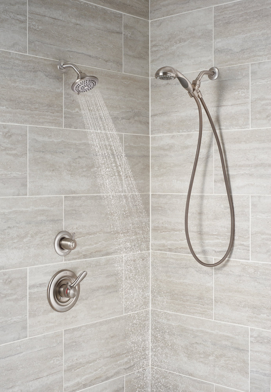 5-Spray Single Handle Shower Faucet in Stainless Y29664