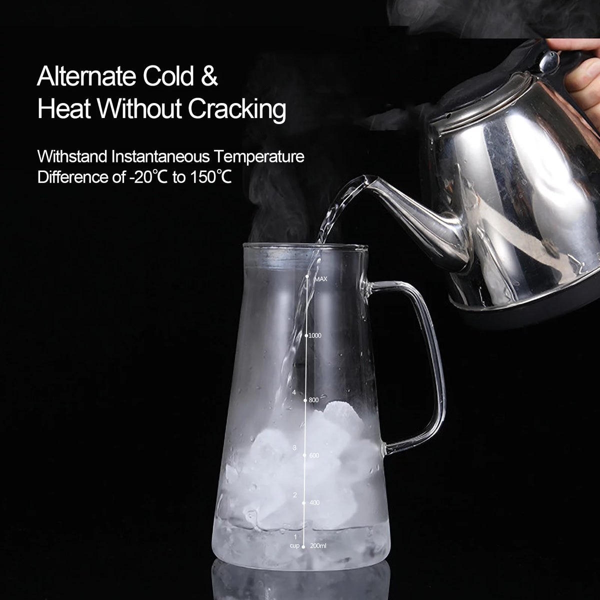 Glass Kettle Cold Brew Coffee Maker with Stainless Steel Filter D2691