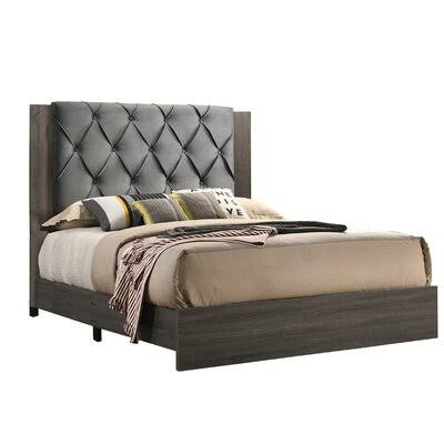 Black Tufted Low Profile Standard Bed B34721