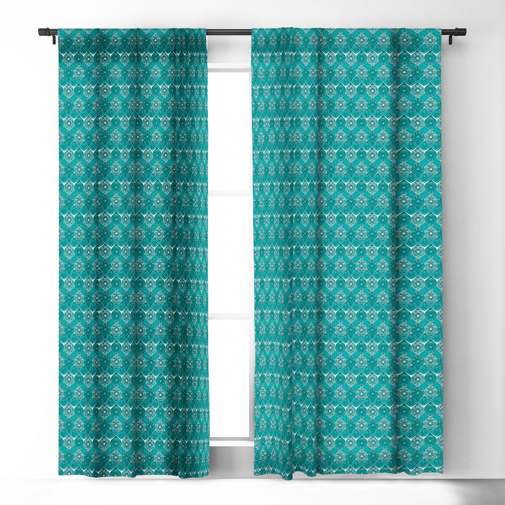 Turquoise Blackout Curtain Single Panel 50" x 96" K516