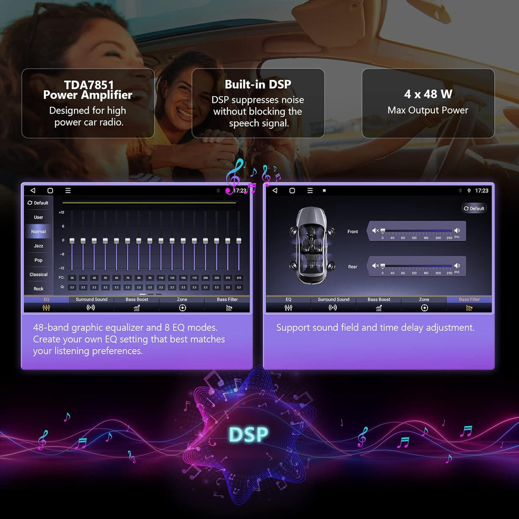 10.1 Inch Double Din Car Stereo Receiver with Bluetooth X956949
