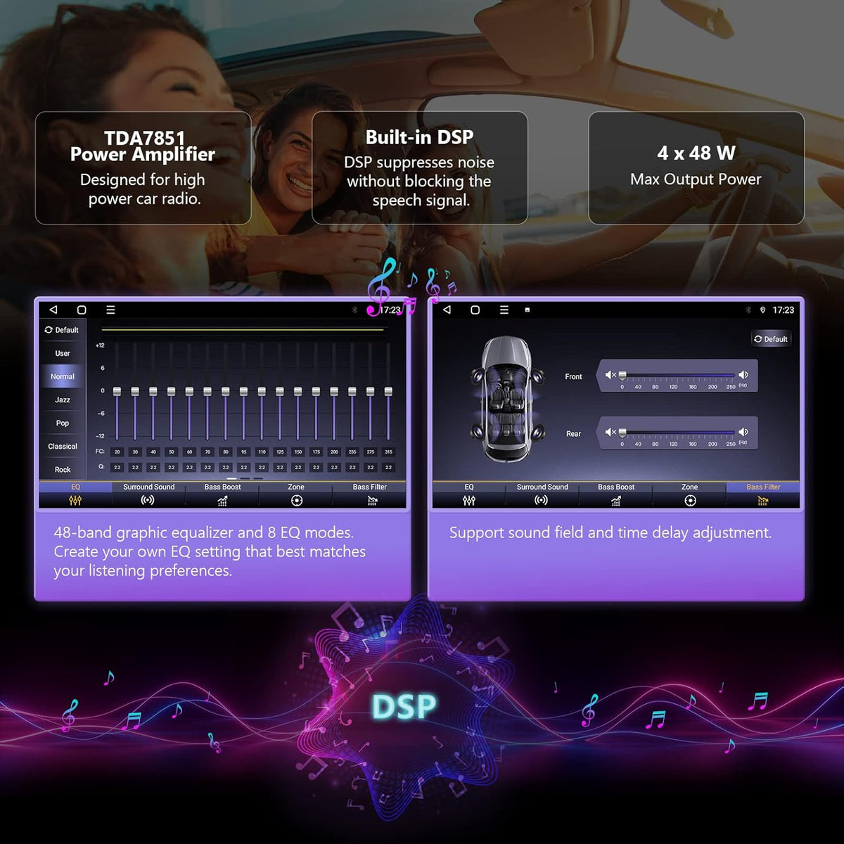 10.1 Inch Double Din Car Stereo Receiver with Bluetooth X956949