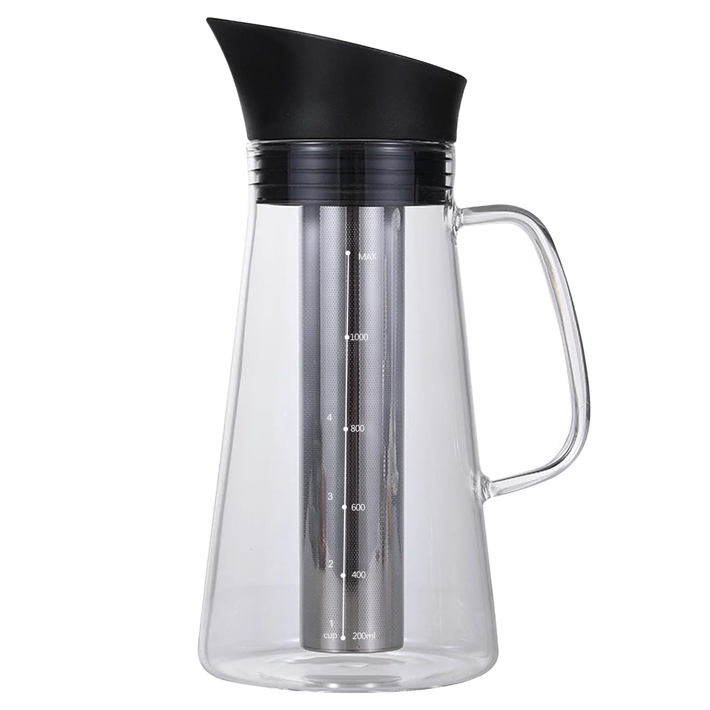 Glass Kettle Cold Brew Coffee Maker with Stainless Steel Filter D2691
