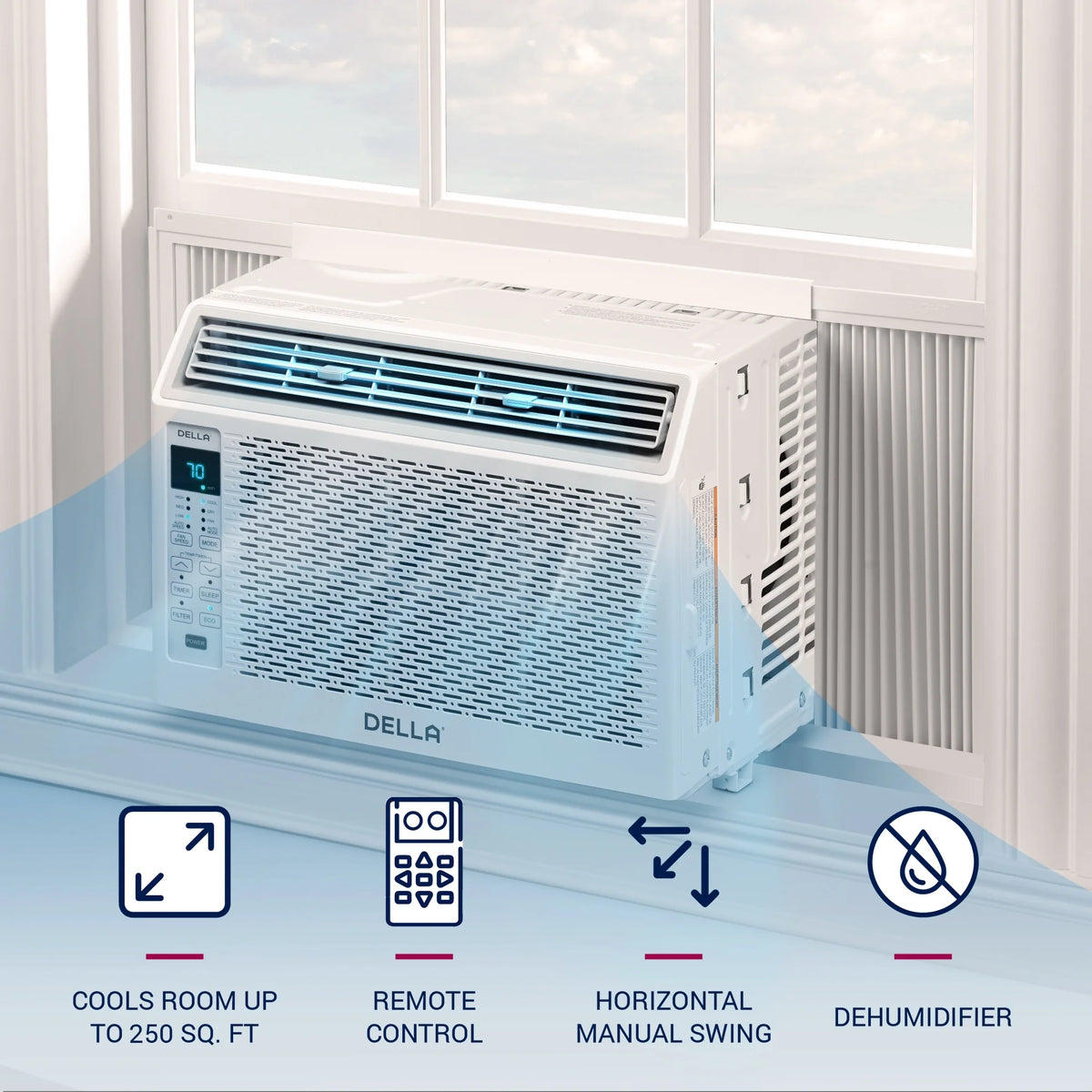 6000 BTU Window Air Conditioner with Remote Control H759
