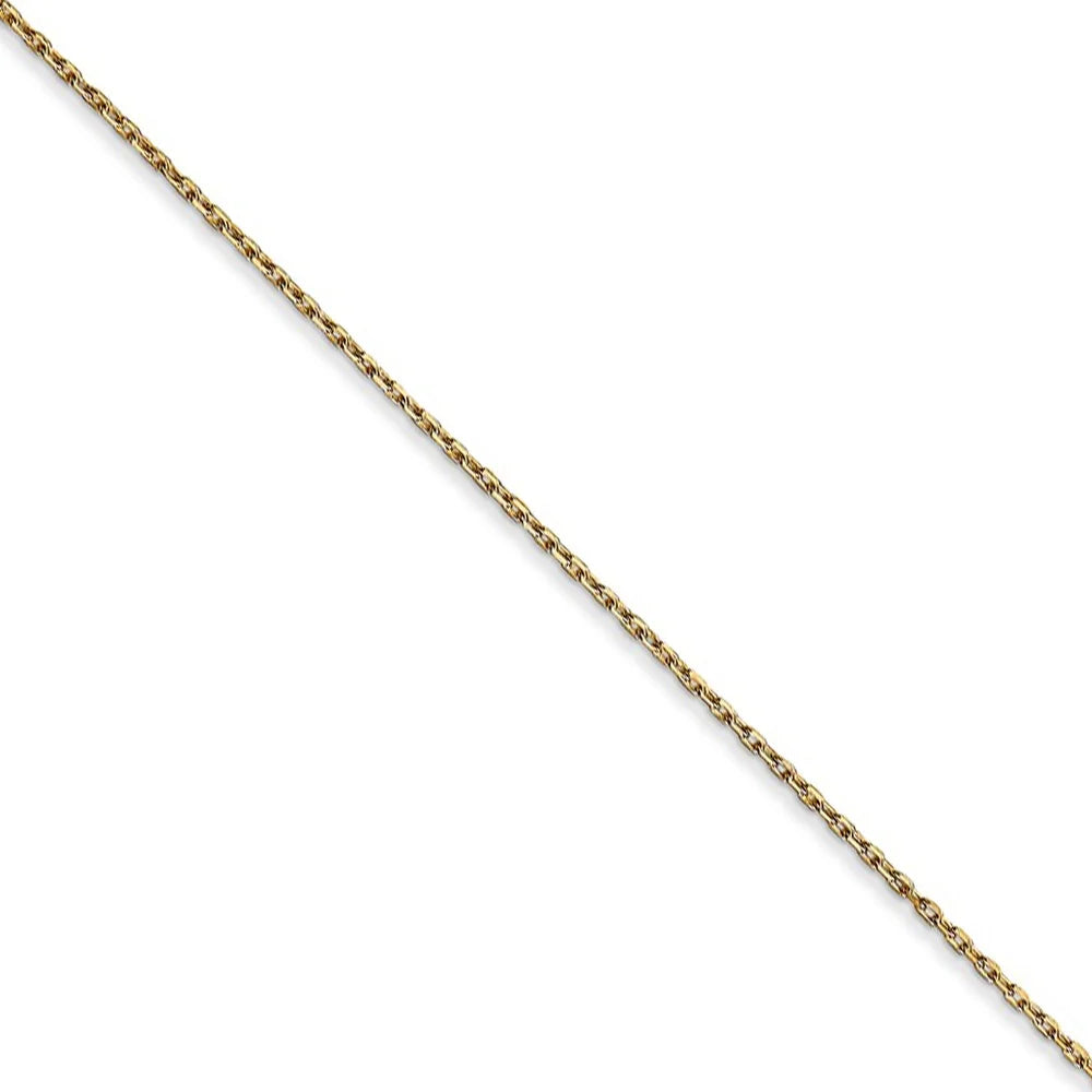 14k Yellow Gold Initial W Necklace - 22 Inch I4150