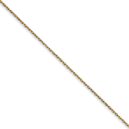 14k Yellow Gold Initial W Necklace - 22 Inch I4150