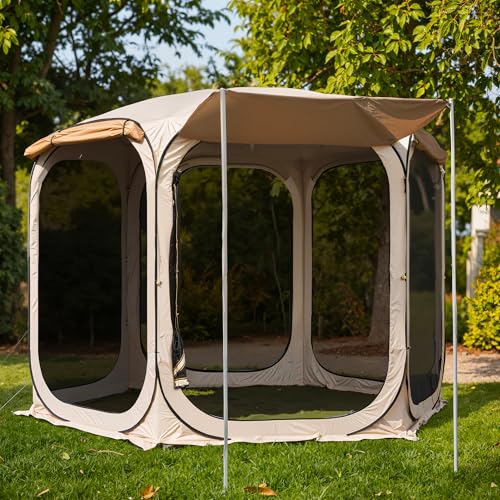Pop Up Canopy Tent with Mesh Walls and Carry Bag Q45539