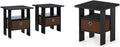 Set of 2 Table with Bin Drawer & 1 Table with Bin Drawer Americano/Medium Brown T589237