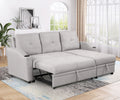 Pull Out Sleeper Sectional Sofa with Storage Chaise Gray C4926