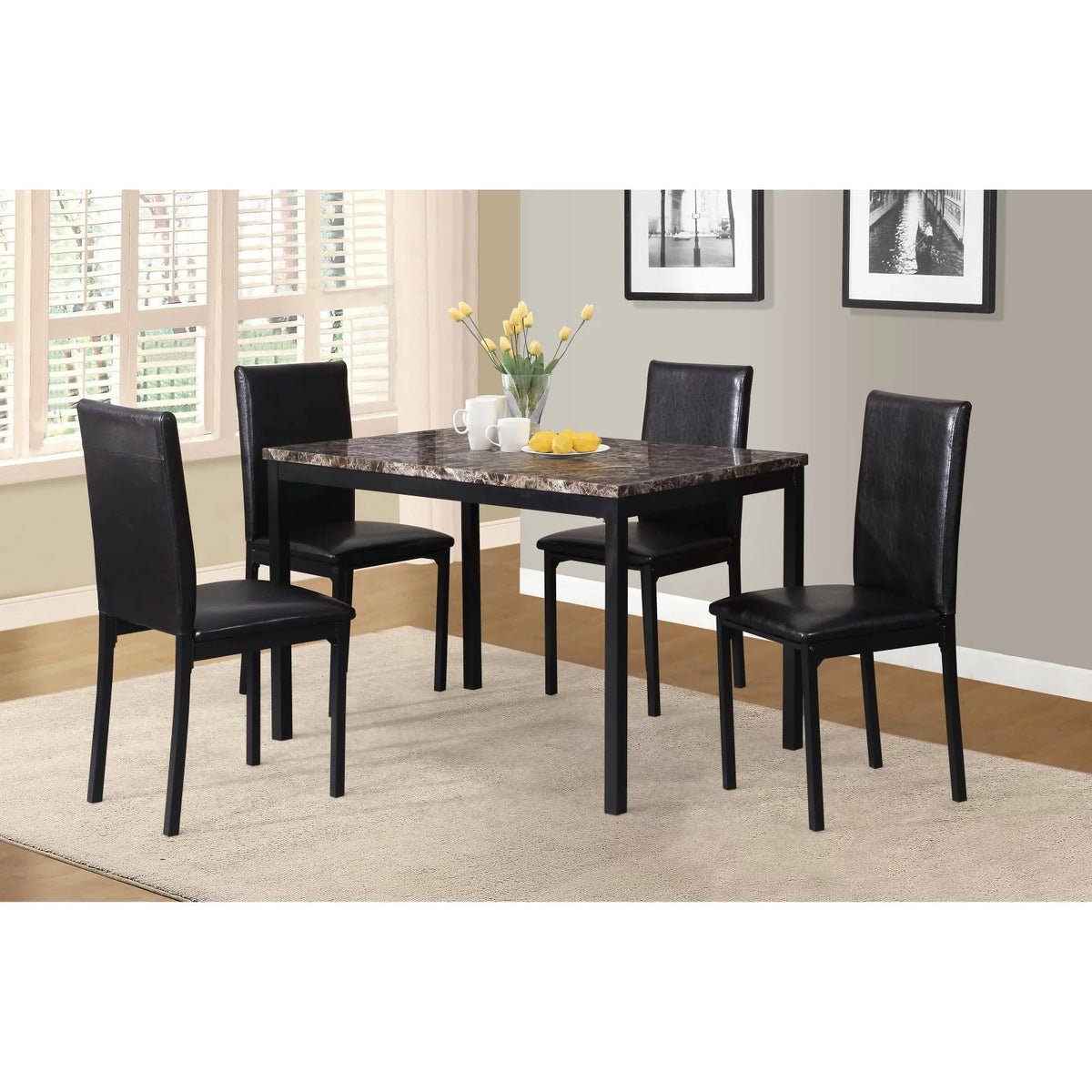 Black Dining Chair Set of 4 Q434
