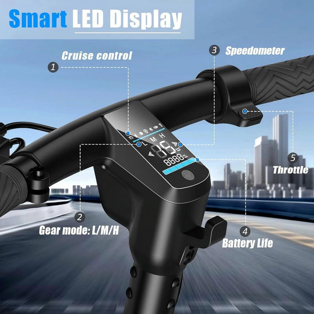 Foldable Electric Scooter 8.5 Solid Tires 19Mph H80702
