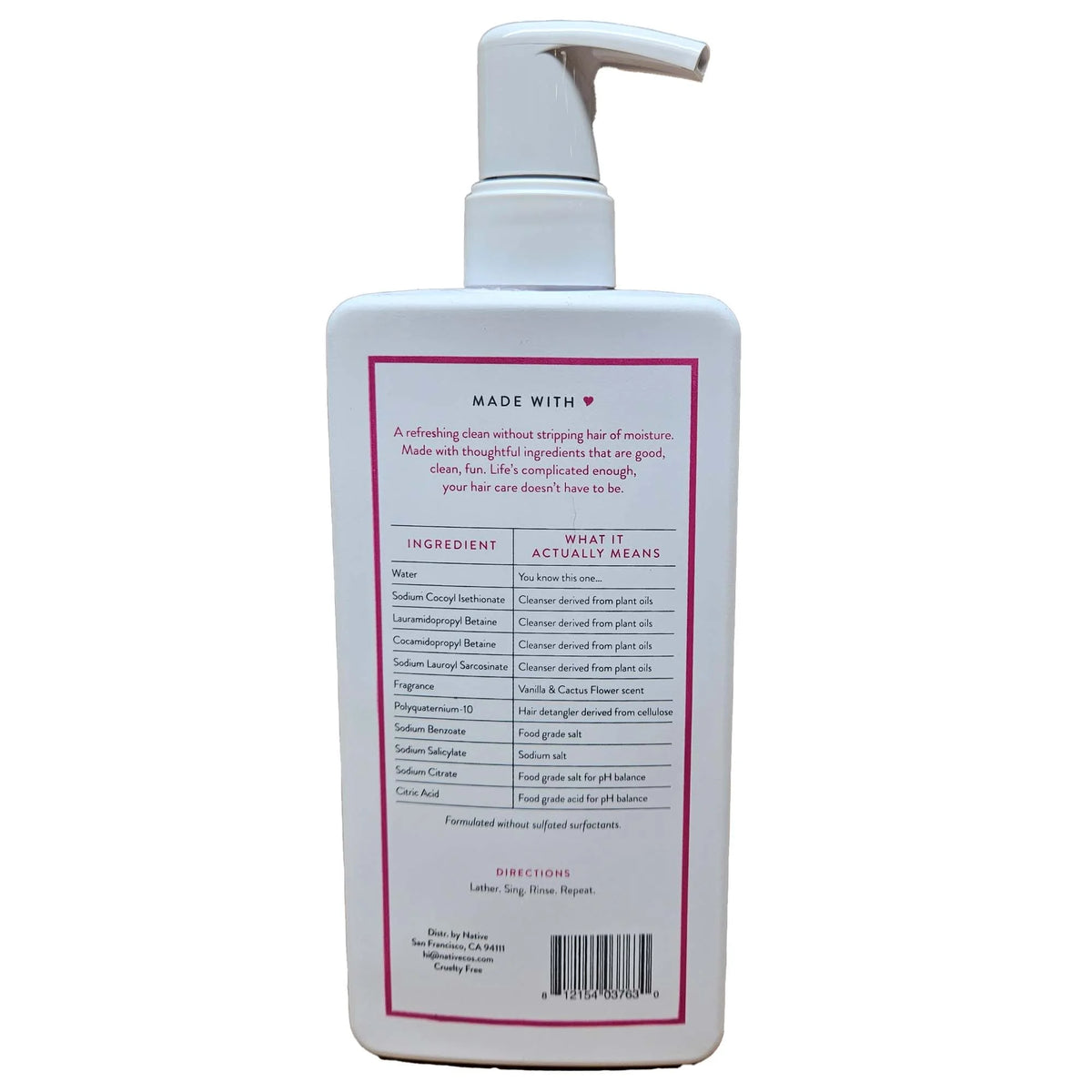 Vanilla & Cactus Flower Hair Care U592717