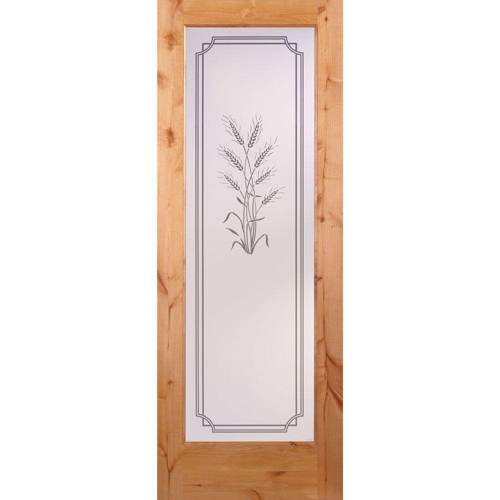 36 in. x 80 in. Unfinished Knotty Alder Interior Door Slab A271